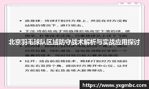 北京羽毛球队区域防守战术解析与实战应用探讨